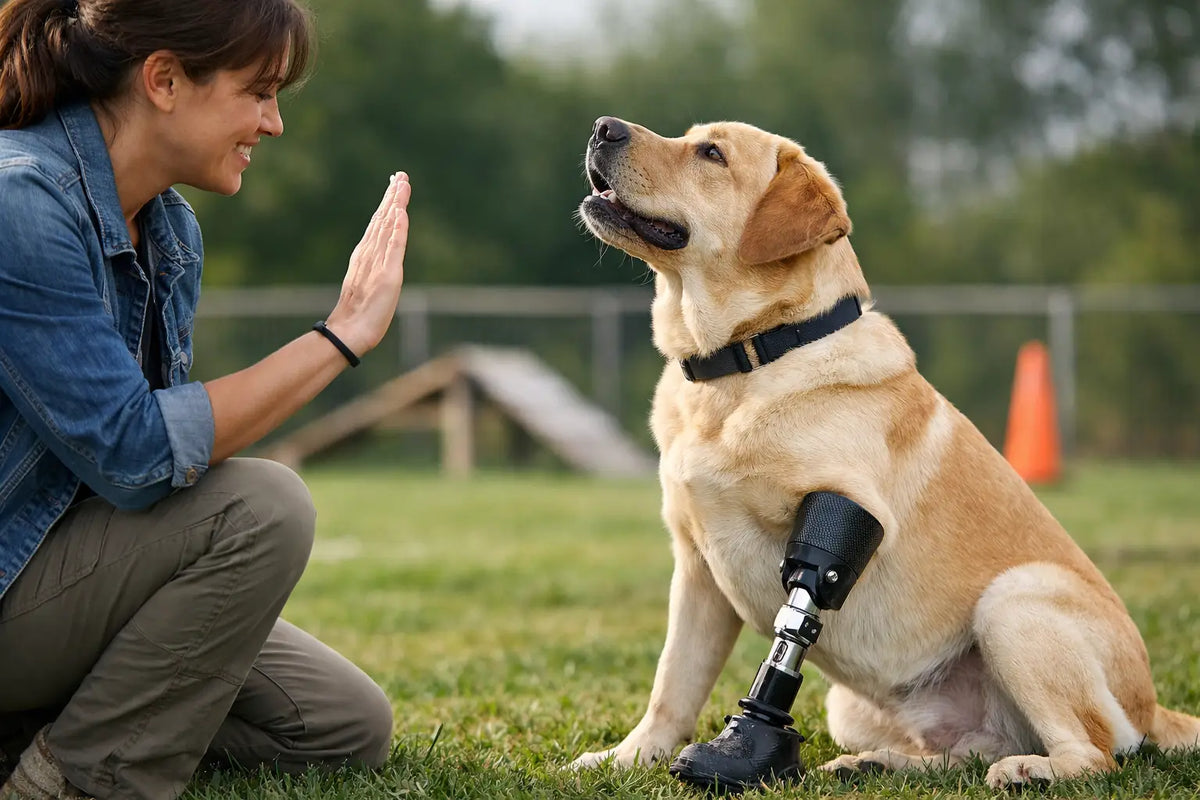 How to Train a Dog to Use a Prosthetic Leg