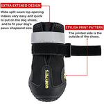 Load image into Gallery viewer, QUMY Dog Shoes for Large Dogs, Medium Dog Boots &amp; Paw Protectors for Winter Snowy Day, Summer Hot Pavement, Waterproof in Rainy Weather, Outdoor Walking, Indoor Hardfloors Anti Slip Sole Black Size 7
